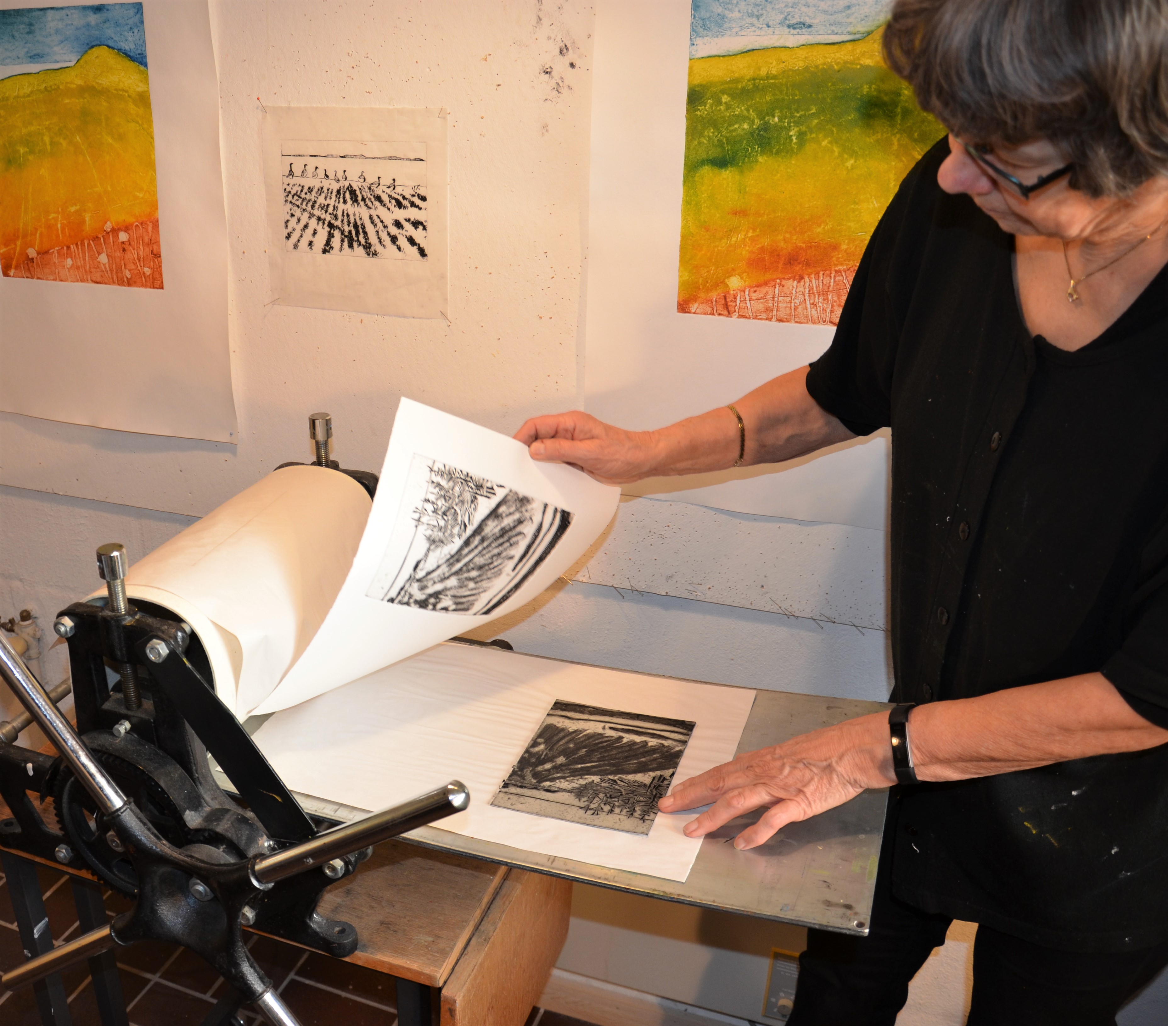 Workshop med grafiske tryk i Galleri Torvegade 1