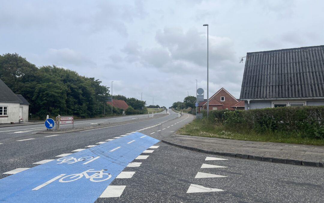 Cykelstien ved indkørslen til Humlum bliver sikret i den statslige cykelstipulje.