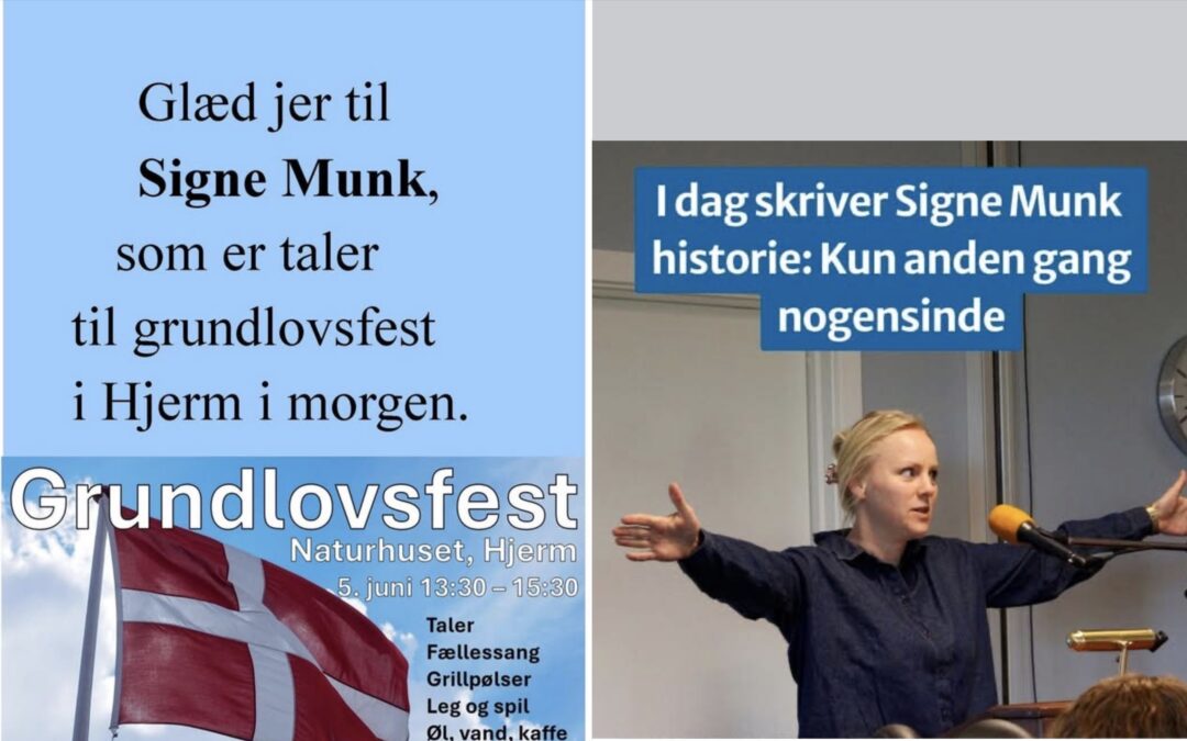 Ny minister gæster grundlovsfest i Hjerm